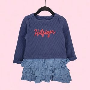 Tommy Hilfiger Baby Girls Dress with Embroidery